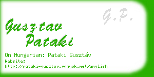 gusztav pataki business card